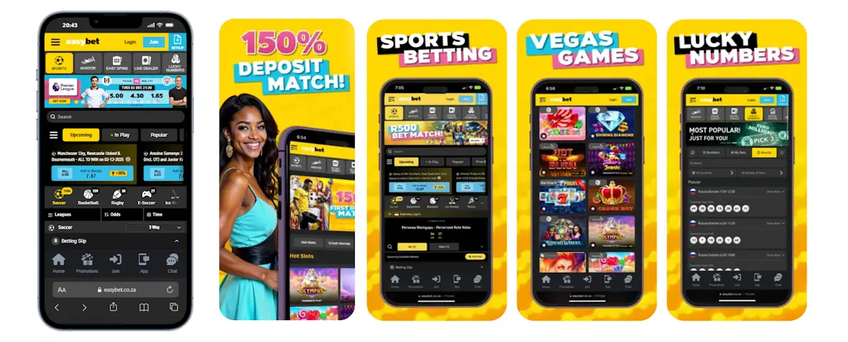 easybet Mobile site and app Screenshot